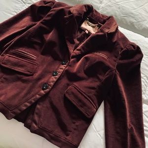 Juicy Couture Burgundy Velvet Blazer